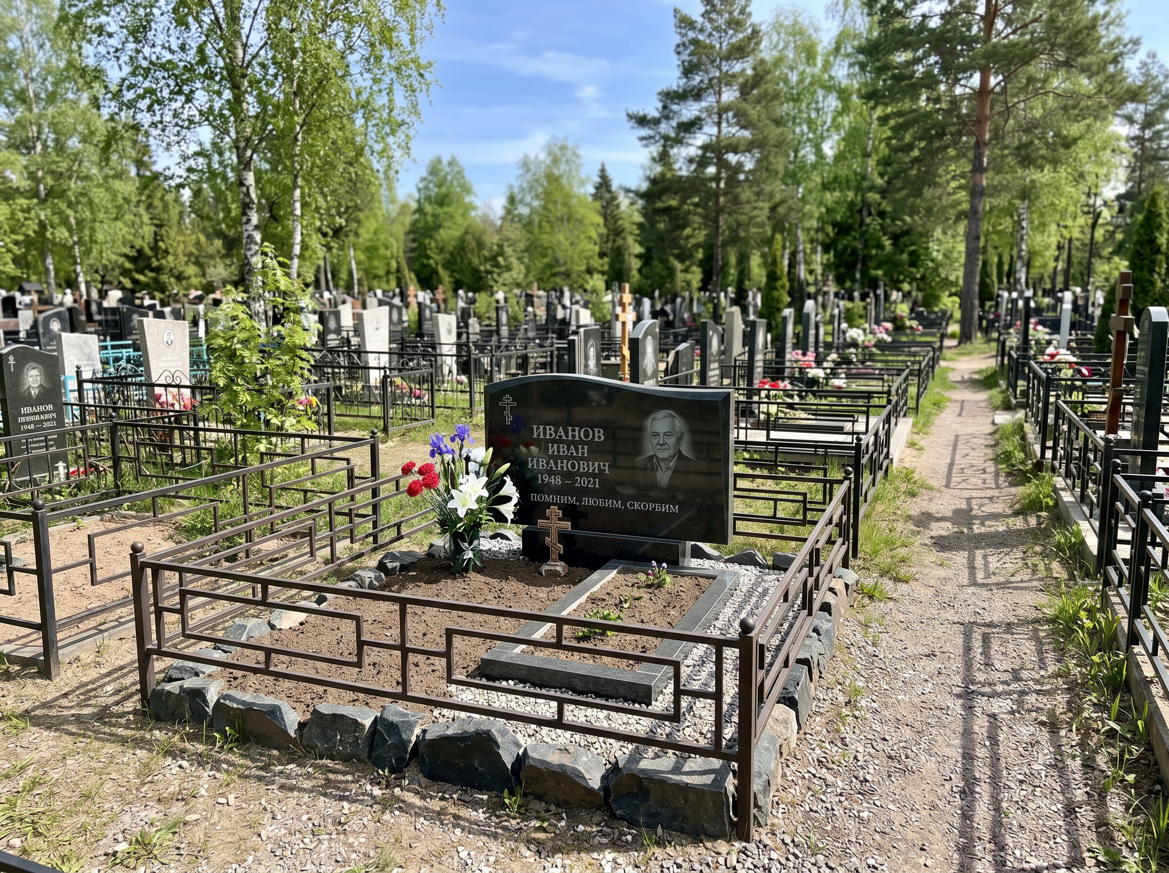 Уборка места захоронения